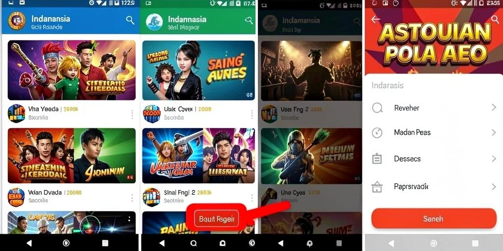 Screenshot menampilkan tampilan awal aplikasi IDAGAME yang menarik.