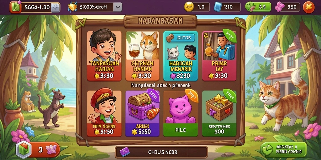 Tampilan awal game MENARA4D yang mengesankan.
