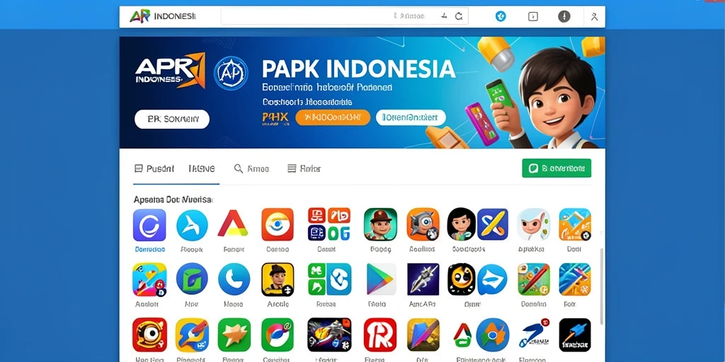Tampilan home screen yang menarik dan user-friendly.